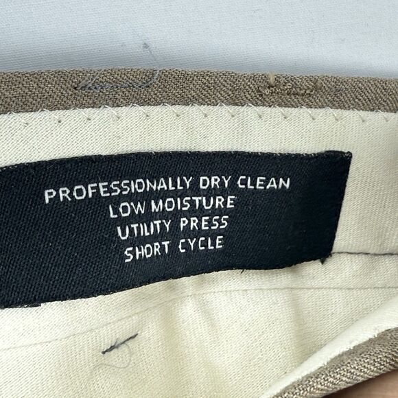 Paul Frederick Men’s 36x30 Brown Pleated Dress Pants Cuffed Wool Cashmere - Picture 6 of 16